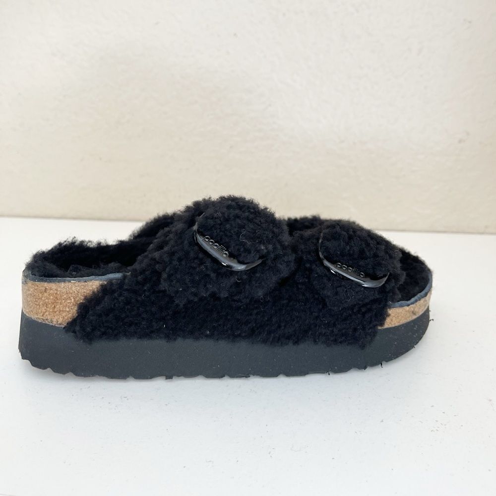 Birkenstock Papillio Arizona Big Buckle Teddy Shearling Slide Sandal 38/7-7.5 - Picture 7 of 15